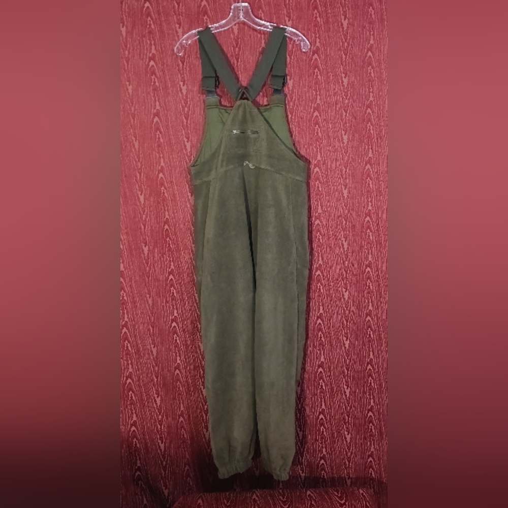 Olive Green Zip Overalls/Bib Size Small - Picture 2 of 14